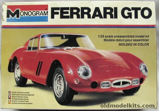 Monogram 1/25 1963 Ferrari GTO Berlinetta - (ex-Aurora), 2244 plastic model kit